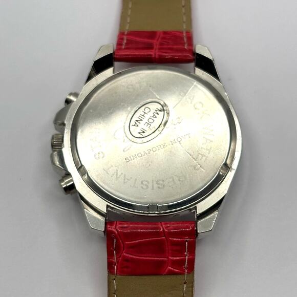 Silver & Red Men's Watch - Picture 4 of 4